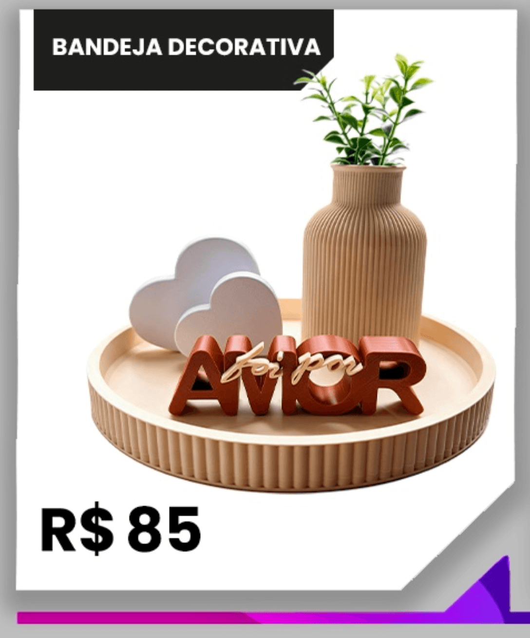 Bandeja Decorativa — Acessórios impresso em 3D pela THRE3