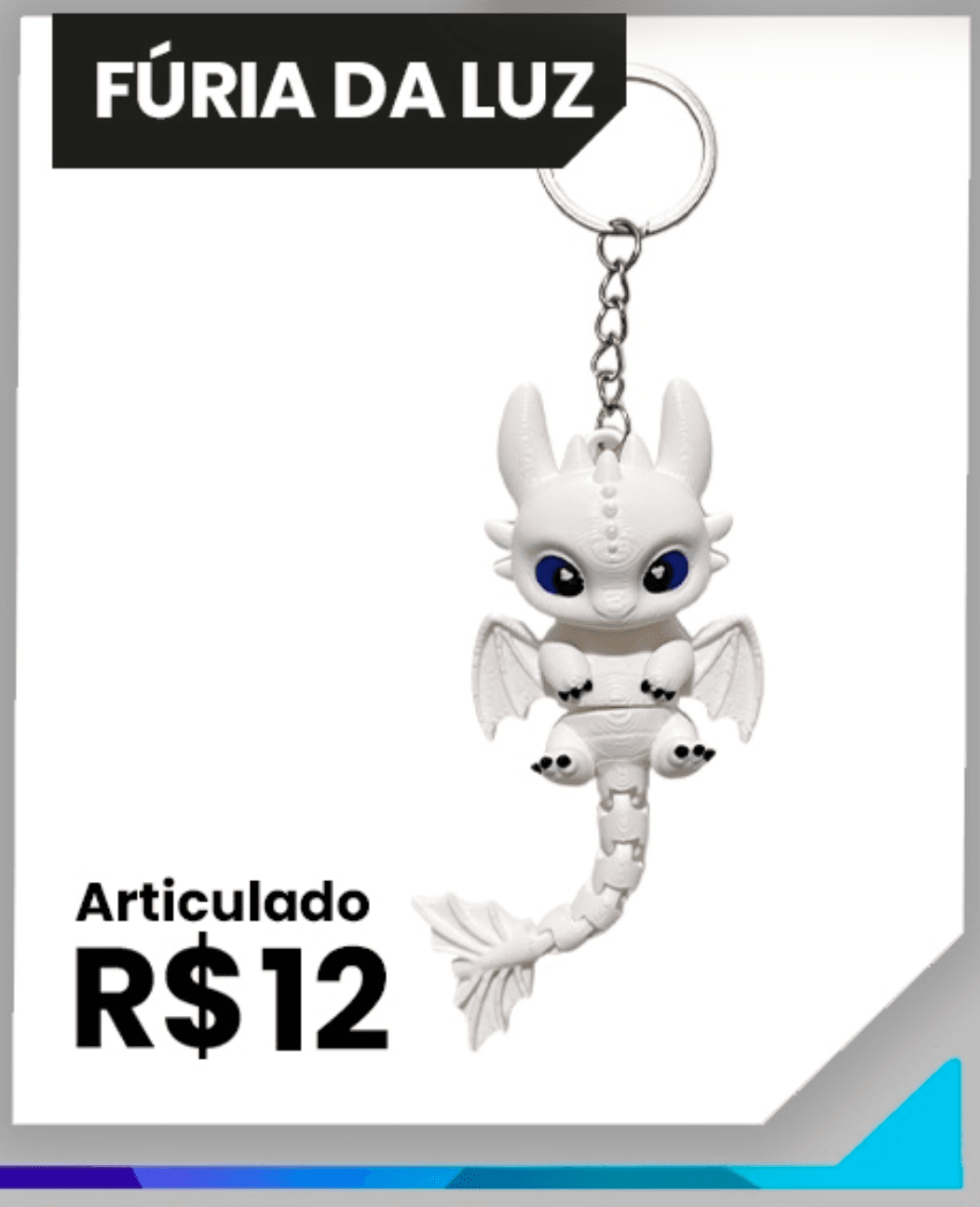 Fúria da Luz — Chaveiros impresso em 3D pela THRE3