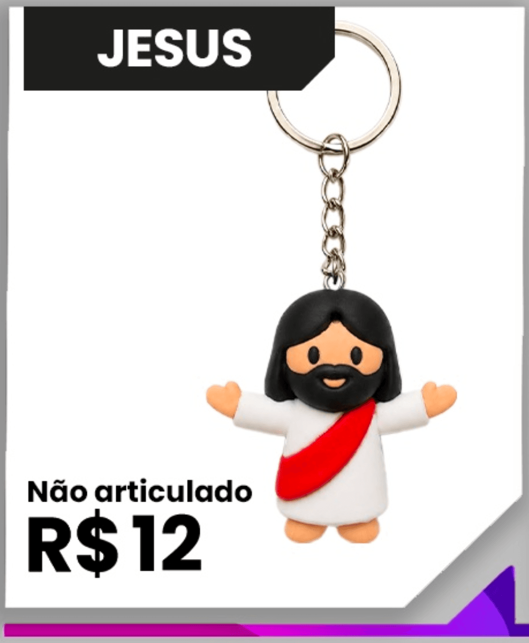 Jesus — Chaveiros impresso em 3D pela THRE3